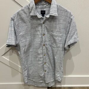 J. Crew Men's Striped Gray Button-Down Shirt